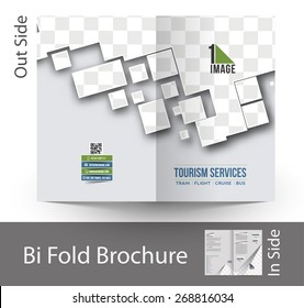 Travel Agent Bi-Fold Brochure Design. 