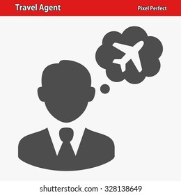 Travel Agent Icon. Professional, Pixel Perfect Icon Optimized For Both Large And Small Resolutions. EPS 8 Format.