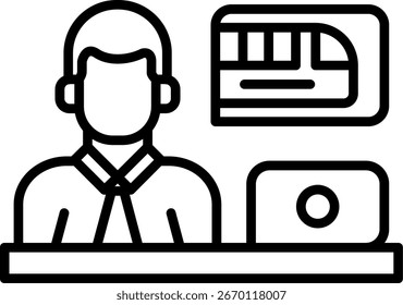 Agência de viagens Line vetor Icon Design
