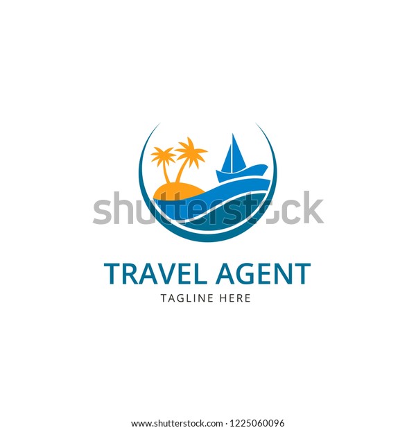 Travel Agent Logo Design Stock Vector Royalty Free 1225060096