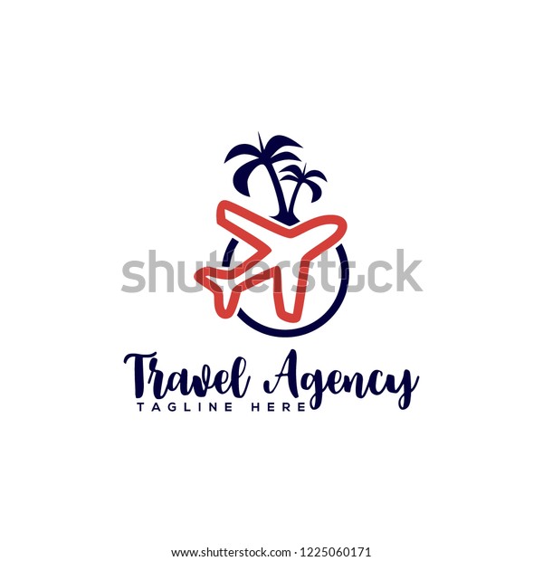 Travel Agent Logo Design Stock Vector Royalty Free 1225060171