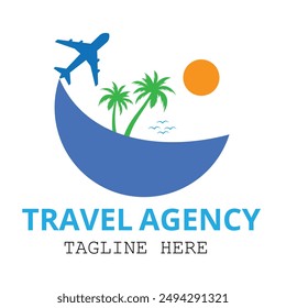 Travel agent logo design. Vector illustration