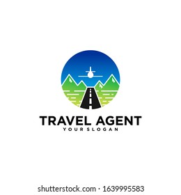 Travel Agent Logo Idea Vector Template