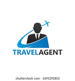 Diseño de plantilla de logotipo de agente de viajes