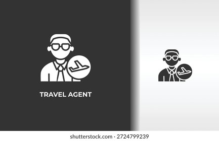 Vektorgrafik, Symbol oder Logo des Reisebüros, einzelne Symbolgrafik