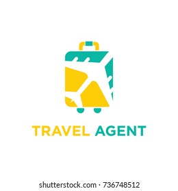 Travel agent vector logo design illustration