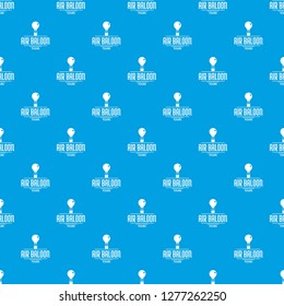 Travel air balloon pattern vector seamless blue repeat for any use