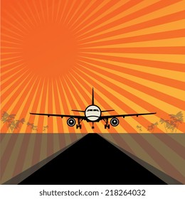 Travel or Air Cargo abstract, vector illustration