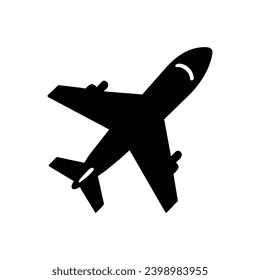 travel, aircraft, filled-icon. Simple vector sign