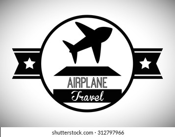 travel in an airplane digital design, vector illustration 10 eps graphic