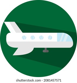 Travel airplane, illustration, vector, on a white background.