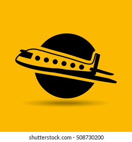 travel airplane transport design, vector illustration  graphic 