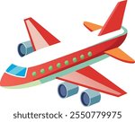 Travel airplane vector art sillhouette style