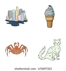 travel, animal and other web icon in cartoon style.Desert, rock icons in set collection.