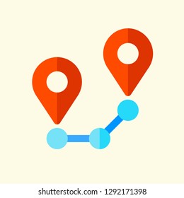 Travel App Flat Icon Vector Graphic Download Template Modern