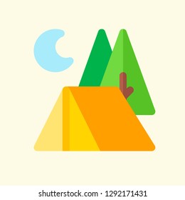 Travel App Flat Icon Vector Graphic Download Template Modern