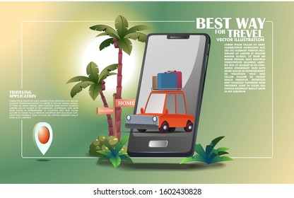 Travel application vector illustration eps 10