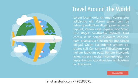 Travel Around The World Conceptual Banner