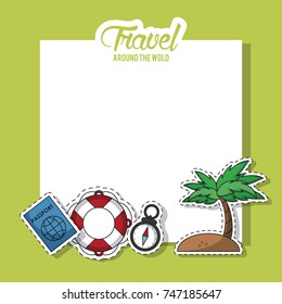 Travel around the world frame