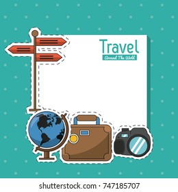 Travel around the world frame