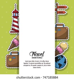 Travel around the world frame