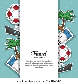 Travel around the world frame