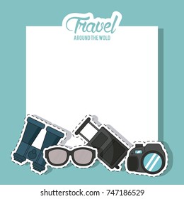 Travel around the world frame