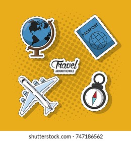 Travel around the world frame