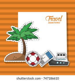 Travel around the world frame