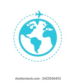 Travel around the World Icon. From blue icon set.