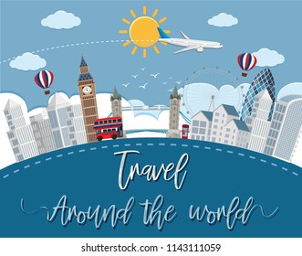 Travel around the world  illustration