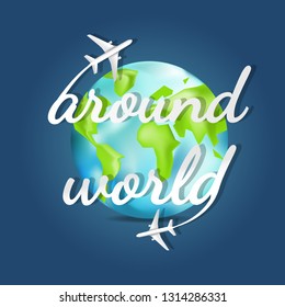 travel around the world may and compass concept background, can be use for poster.