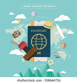 Travel Around The World With Passport And Visa