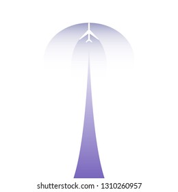 Travel around the World Plane icon vector