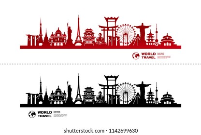 Travel around the world vector illustration