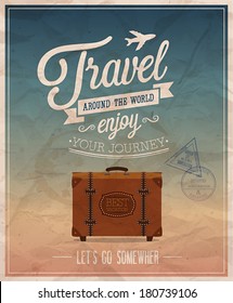 Travel Around The World. Vector Illustration.