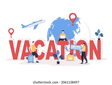 Travel Around The World Vector Illustration Background. Time to Visits Icon Landmarks and Other Tourist Attractions of the Country 