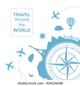 Travel around the world vector illustration