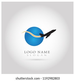 Travel & Aviation Logo. Symbol & Vector Template.