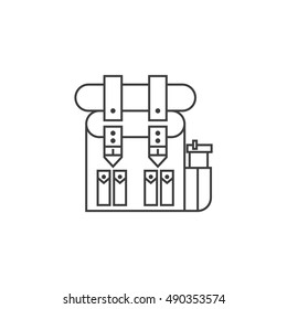 travel back, Rucksack icon - vector illustration.