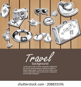 Travel background. travel icon.