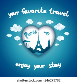 Travel background for Paris