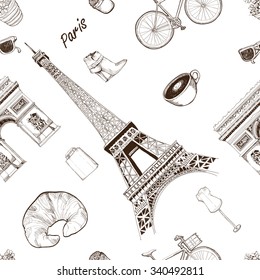 travel background, Paris pattern.