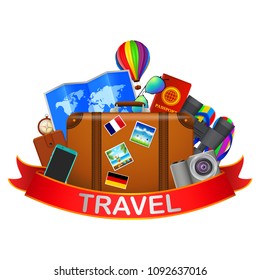 Travel background . vector illustration