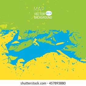 Travel background vector illustration, summer map poster, abstract map