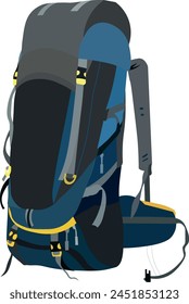 Travel backpack high quality vector image