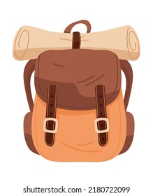 travel backpack icon isolated flat
