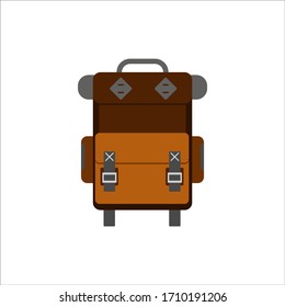 Travel backpack icon on a white background. EPS 10