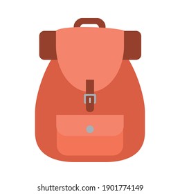 travel backpack icon over white background, colorful design, vector illustration