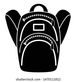 Travel backpack icon. Simple illustration of travel backpack vector icon for web design isolated on white background